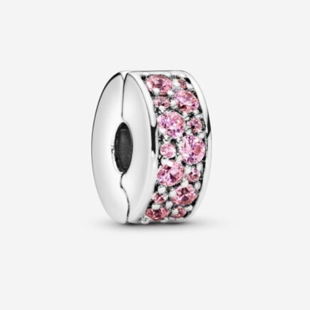 Authentic Pandora Slider Tennis Bracelet w/ 3 Pandora Charms EUC - Picture 7 of 16